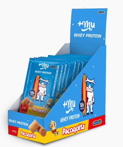 WHEY CONCENTRADO +MU - PAÇOQUITA (15 SACHÊS COM 35G CADA) - 525G