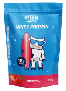 Whey Concentrado +Mu - Morango - Refil 900g