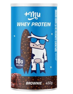 Whey Concentrado +Mu - Brownie - Pote 450g