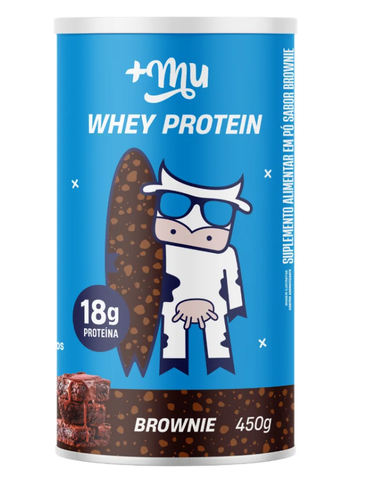 Whey Concentrado +Mu - Brownie - Pote 450g