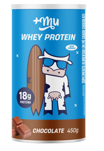 Whey Concentrado +Mu - Chocolate - Pote 450g