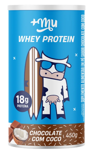 WHEY CONCENTRADO +MU - CHOCOLATE COM COCO - POTE 450G