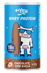 WHEY CONCENTRADO +MU - CHOCOLATE COM AVELÃ - POTE 450G
