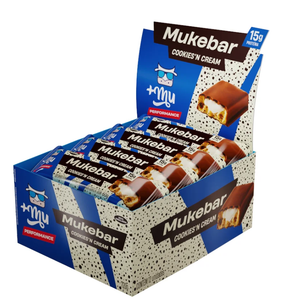 Mukebar +Mu Performance 15g de Proteína - Cookies'n Cream - Caixa 12 unidades - 720g