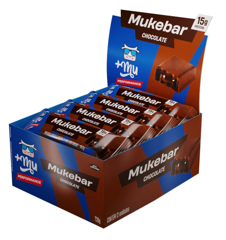 Mukebar +Mu Performance 15g de Proteína - Chocolate - Caixa 12 unidades - 720g