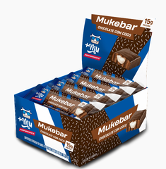 [Lançamento] Mukebar Chocolate com Coco +Mu performance 15g de Proteína - Caixa com 12 Unidades - 720g