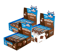 [Lançamento] Combo Chocowheyfer +Mu (3 Caixas Sabores chocolate com avelã, chocolate com coco, chocolate - 36 uni.) - 900g