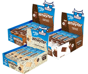 [Lançamento] Combo Chocowheyfer +Mu (3 Caixas Sabores chocolate com avelã, chocolate com coco, cookies - 36 uni.) - 900g