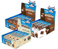 [Lançamento] Combo Chocowheyfer +Mu (3 Caixas Sabores chocolate com avelã, chocolate com coco, cookies - 36 uni.) - 900g