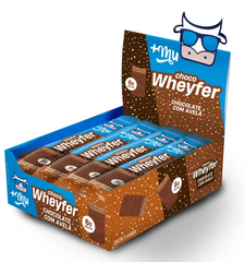 CHOCOWHEYFER +MU - CHOCOLATE COM AVELÃ - CAIXA 12 UNIDADES - 300G